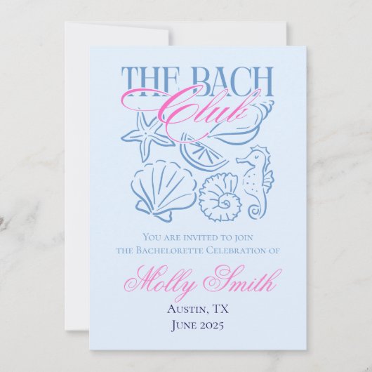 Moderne Kust Bachelorette Weekend Route Kaart (Voorkant)