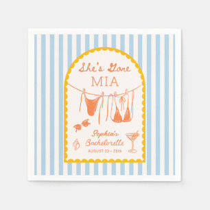 Moderne Kust Bruidsmeisjesfeest Cocktail Servetjes Servet