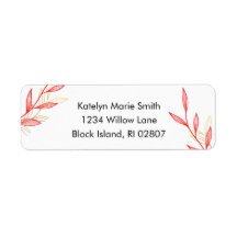 Moderne Kust Bruiloft Retouradres Labels