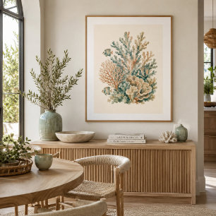 Moderne Kust Koraalrif Muurkunst Poster