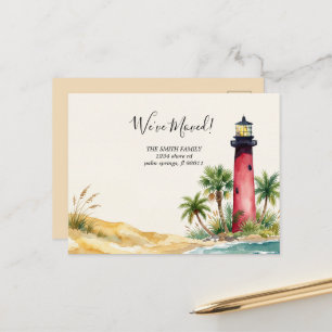 Moderne Kust Nieuwe Adres Aankondiging van verhuiz Briefkaart