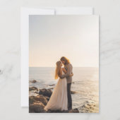 Moderne Kust Romance Fotobruiloft Save the Date Kaart (Achterkant)