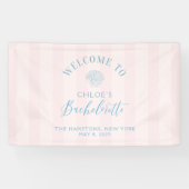 Moderne Kust Roze Bachelorette Party Banner (Horizontaal)