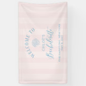 Moderne Kust Roze Bachelorette Party Banner (Verticaal)