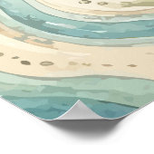 Moderne Kust Schelp Wandkunst Poster (Hoek)
