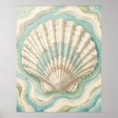 Moderne Kust Schelp Wandkunst Poster (Voorkant)