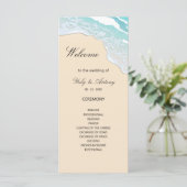 Moderne Kust Tropisch Strand Bruiloft Order Line (Staand voorkant)