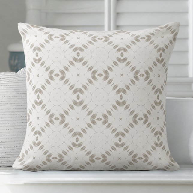 Moderne Kust Witte Worp Kussen (White and neutral modern coastal throw pillow by Totally Coast)
