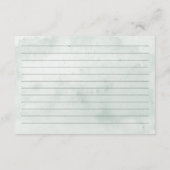 Moderne Kust Zeeschelp Aqua Bruidsboeket Recept Informatiekaartje (Achterkant)