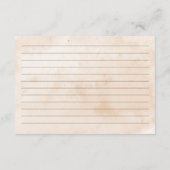 Moderne Kust Zeeschelp Zand Bruiloftsshow Recept Informatiekaartje (Achterkant)