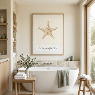 Moderne Kust Zeester Muur Kunst Poster