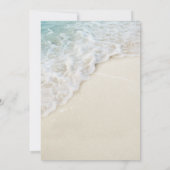 Moderne kust zomer strand bruiloft kaart (Achterkant)