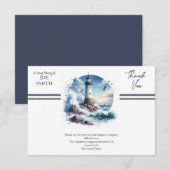 Moderne kustbegrafenis bedankkaart (Voorkant / Achterkant)