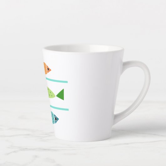 Moderne kustbramen latte mok (Rechts)