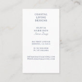 Moderne kustinterieurontwerper visitekaartje (Achterkant)