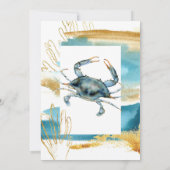 Moderne kustkrabbenfeesten kaart (Achterkant)