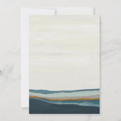 Moderne kustlandschap schilderen trouwfeest kaart (Achterkant)