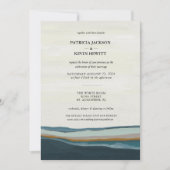 Moderne kustlandschapschildering Bruiloft Kaart (Voorkant)