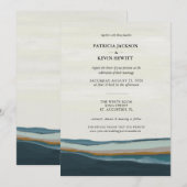 Moderne kustlandschapschildering Bruiloft Kaart (Voorkant / Achterkant)