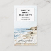 Moderne Kustmakelaar Onroerend goed Visitekaartje (Voorkant)