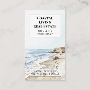 Moderne Kustmakelaar Onroerend goed Visitekaartje