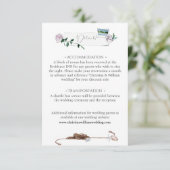 Moderne Kuststrand Waterverf Bruiloft Informatiekaartje (Staand voorkant)