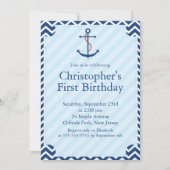 Moderne kustvaart Anchor Birthday Kaart (Voorkant)