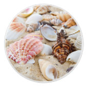 Moderne kustvaart in de Noordzee Keramische Knop (Voorkant)