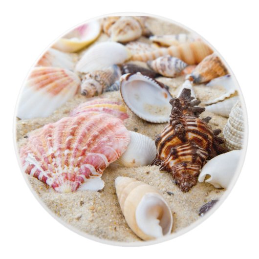 Moderne kustvaart in de Noordzee Keramische Knop (Voorkant)