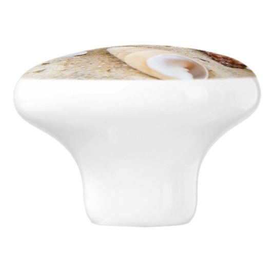 Moderne kustvaart in de Noordzee Keramische Knop (Zijkant)