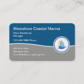 Moderne kustvaartwema visitekaartje (Voorkant)