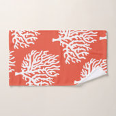 Moderne kustwitte Zeeen koralen en koraalroze Bad Handdoek (Handdoek)