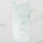 Moderne Kustzeeschelp Aqua Bruiloft Menu (Achterkant)