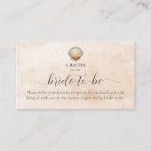 Moderne Kustzeeschelp Zand Douche Recept Aanvraag Informatiekaartje (Voorkant)