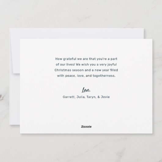 Moderne Kute Animal Friends en Slaapse Kerstmis Feestdagenkaart (Achterkant)