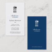 Moderne kutluier/catering/restaurant visitekaartje (Voorkant / Achterkant)