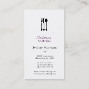 Moderne kutluier/catering/restaurant visitekaartje