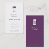 Moderne kutluier/catering/restaurant visitekaartje (Voorkant / Achterkant)