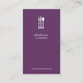 Moderne kutluier/catering/restaurant visitekaartje (Achterkant)