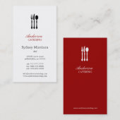 Moderne kutluier/catering/restaurant visitekaartje (Voorkant / Achterkant)