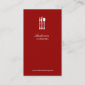 Moderne kutluier/catering/restaurant visitekaartje (Achterkant)