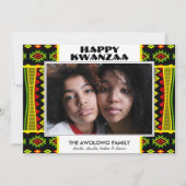 Moderne Kwanzaa foto Feestdagenkaart (Voorkant)