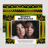 Moderne Kwanzaa foto Feestdagenkaart (Voorkant / Achterkant)