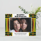 Moderne Kwanzaa foto Feestdagenkaart (Staand voorkant)