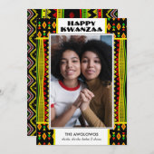 Moderne Kwanzaa foto vakantie Kaart (Voorkant / Achterkant)