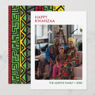 Moderne Kwanzaa Foto Vakantiekaart Feestdagenkaart