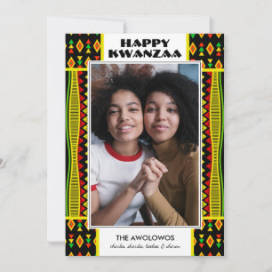 Moderne Kwanzaa Foto Vakantiekaart Feestdagenkaart