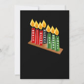 Moderne KWANZAA-fotofeestuitnodiging 7 kaarsen Kaart (Achterkant)