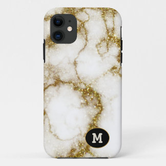 Moderne kwarts & gouden stenen kristal personalise Case-Mate iPhone case