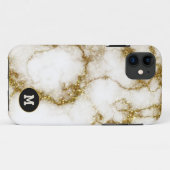 Moderne Kwartzen & Gouden Steen Kristal Personalis Case-Mate iPhone Case (Achterkant (horizontaal))